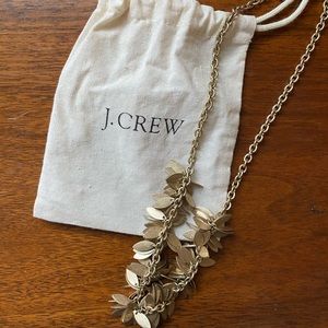 J. Crew Gold Brushed Leaf Statement Necklace